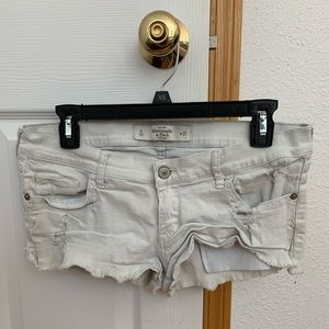 A&F White Shorts